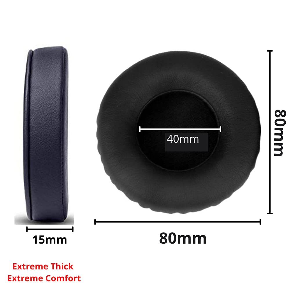 70mm Protein Leather Cushion Compatible with Rockerz 400 Ear Cushion Replacement Earpad Protein Leather Memory Foam Ear Pads Cushion Cover Ear