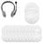 Headphone Cushion Non-Woven Sanitary Headphone Ear Covers | Disposable Headset Hygiene Covers- Germproof & Deodorizing | Fabric Covers for 5.5-7cm Medium-Sized Headphones (50 Pcs, White)