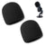 Mic Cover Compatible with Blue Yeti, Yeti Pro Condenser Microphones | High Density Foam Sponge Windscreen | Soft Mic Shield with Pop Filter Protection (Black - 2pcs)