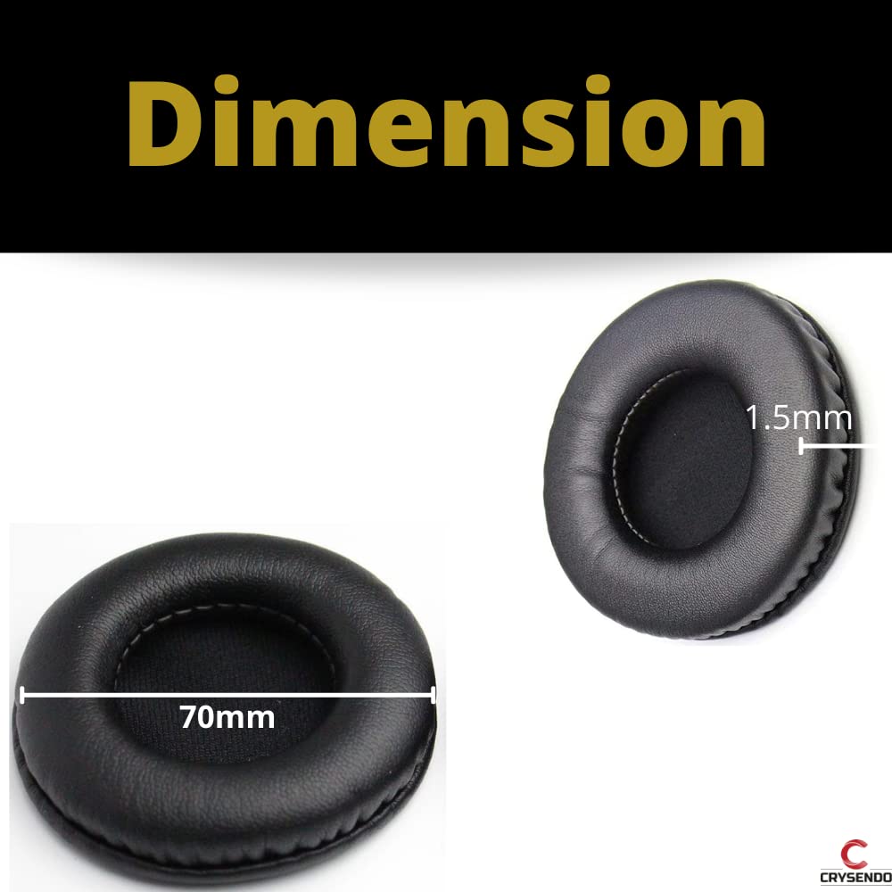 70mm Headphone Cushion Compatible with Rockerz 430 370 Ear Cushion 1.5cm Thick Replacement Headphone Ear Pads Protine Leather Memory Foam Earpad