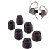 Compatible with KZ ZSX IEM Tips Eartips Earpads Earplugs (Black Memory Foam)(Small + Medium + Large, Black) 3 Pairs (6PCS)