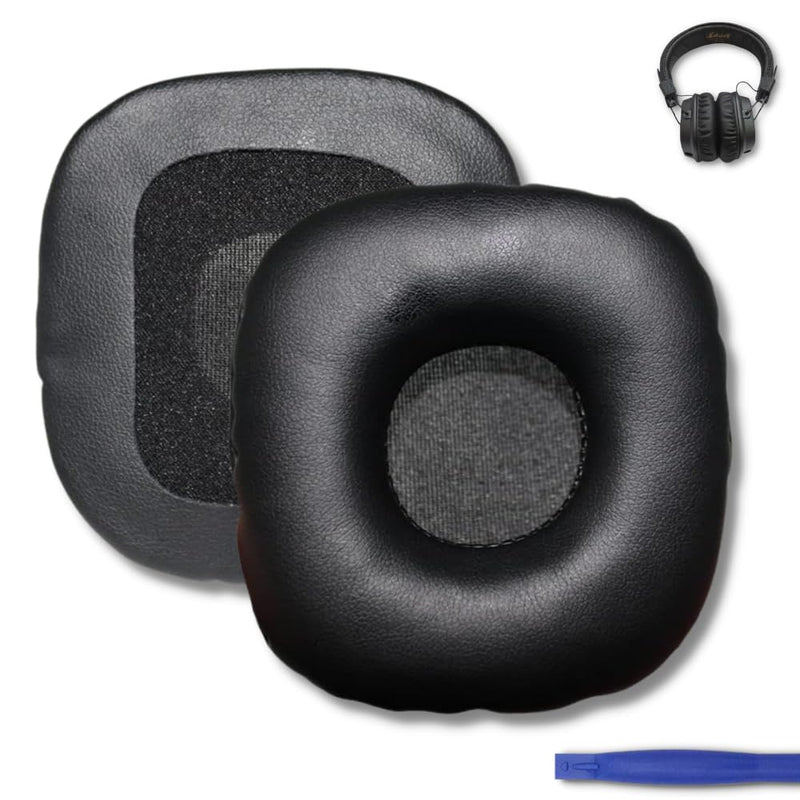 Headphone Cushion For Marshal Major 1 Headphones Soft Ear Pads Replacement Cushion Cover PU Leather Foam Earpads Black