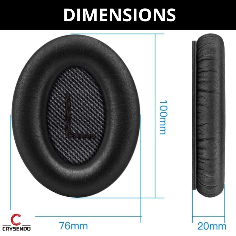  AHG Replacement QC35 ii Headband / QC35 Headband pad Cushion  Cover. Compatible w/Bose QuietComfort 35 ii Headphones/QuietComfort 35  Headphones (Black). Premium Protein Leather/High-Density Foam : Electronics