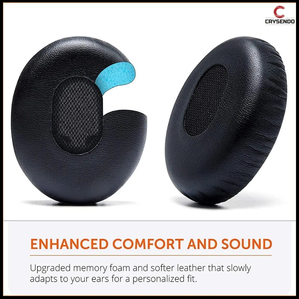 Headphone Cushion Headband for Bose QC3 Headphone Replacement Headband Pads Earpads Protein Leather Memory Foam Black