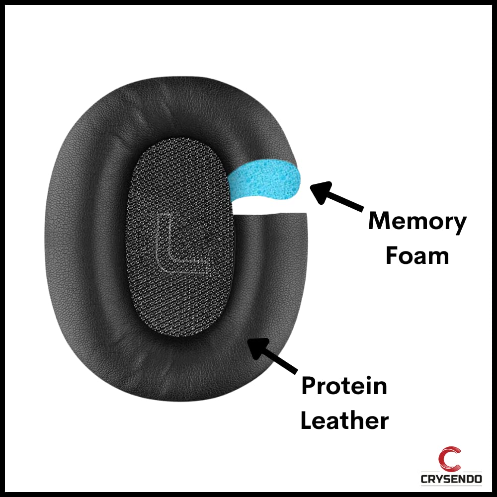 Headphone Cushion for Edifier W820BT and W828NB Headphones Replacement Ear Cushion Foam Cover Ear Pads Soft Cushion Protein Leather Memory Foam